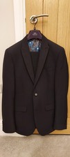 Next Mens Tailoring Slim Fit Two Piece Suit - 36R - Navy Blue