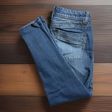 Democracy Ab Technology Blue Jeans Women  s Tapered Leg Stretch Size 6 Inseam 26