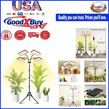 Full Spectrum Grow Light for Indoor Plants, Quad-Head, Adjustable Height, Plu...