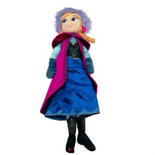 Disney Store Frozen Anna Plush Doll Stuffed Toy Large 20" Winter Outfit Gift