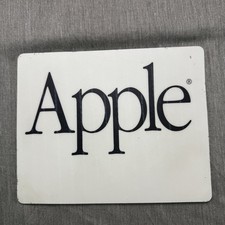 Vintage Apple Logo Mouse Pad Non-Slip Computer Mac Accessory Retro Tech Gray
