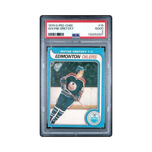 1979-80 O-PEE-CHEE Wayne Gretzky Rookie Card RC Oilers #18 PSA Good 2
