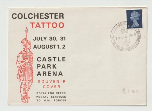 30/7/1969 UK GB Cover - Colchester Tattoo - Royal Engineers Postal Services