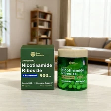 Reus Research NR900 NAD+ Anti-Aging Supplement Skin Energy & Focus 80 ct