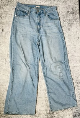 Levis Cinch Baggy Wide-Leg Jeans Womens 32x30 Light Wash Denim Hip Hop Skater