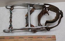 Western Collectible Aluminum Horse Engraved Hackamore Bit 5 " - 0505262