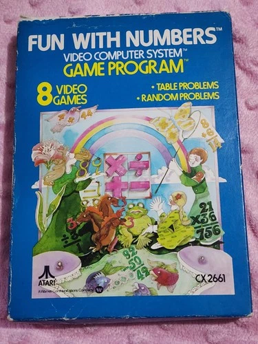 Atari 2600 Fun With Numbers RARE 1978. Complete with Cart and Manual