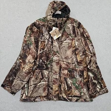 Bushnell Rainguard Coat Mens 2XL Realtree APHD Coat Lined Hooded  