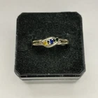 Vintage 925 Sterling Silver Multicolour Stone Ring 2.0 Grams Sz 7