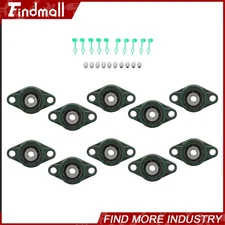 Findmall 10pcs UCFL201-8 Pillow Block Bearing 1/2" Hole 2-Bolt With Seat Bearing