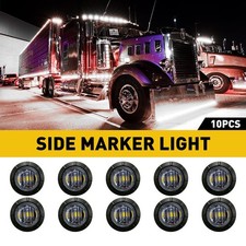 LED White Side Bullet Marker Lights Clearance Round for Truck Trailer Car US H