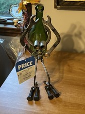 Sugarpost Gnome Be Gone Merlot Bot Steampunk Metal Soldado Jardín Soporte para Vino