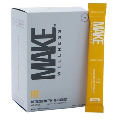 NEW Make Wellness FIT Peptide - 30 Sachet - Orange Flavored