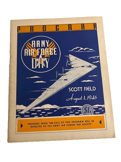 1946 ARMY AIR FORCE DAY PROGRAM SCOTT FIELD AVIATION BOOKLET WWII ERA - #785