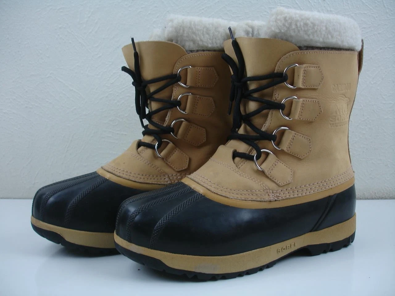 Women's 8 M Sorel Caribou II Waterproof Snow Boots Boots NL1000-280 Buff Leather