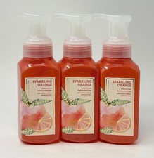 3 NEW BATH  BODY WORKS SPARKLING ORANGE GENTLE CLEAN FOAMING HAND SOAP WASH