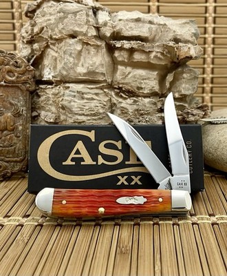 Case XX USA Crandall Jig Tequila Sunrise Bone 57531 Mini Trapper