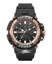 Plein Sport Mens  Black 50mm Strap Fashion Watch