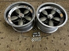 Vintage Pair 2 Daisy Style Wheels 15x8.5 Real Nice Restored 4 34 Chevy