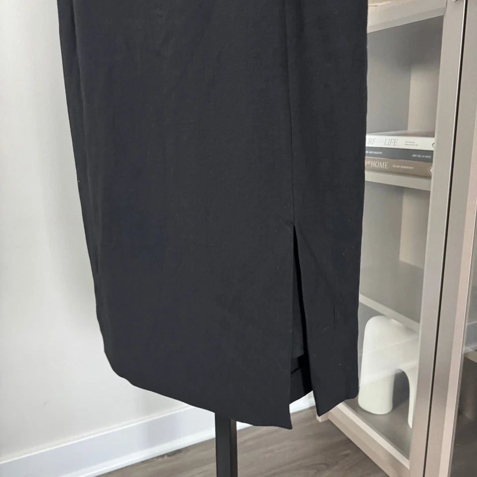 Emilio Pucci Black Woven Sleeveless Sheath Dress M Knee Length Square Neck - Image 3 of 4