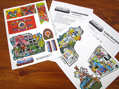 Replacement stickers decals for MOTU Masters of the Universe CASTLE ...