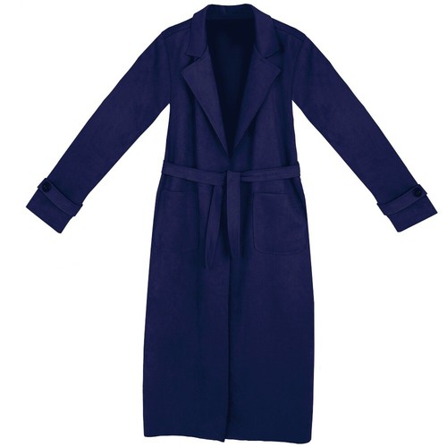Nueva Chaqueta de gamuza de viento con cinturón para mujer Exterior Damas Trinchera Abrigo Dama Sobretodo - Imagen 8 de 20