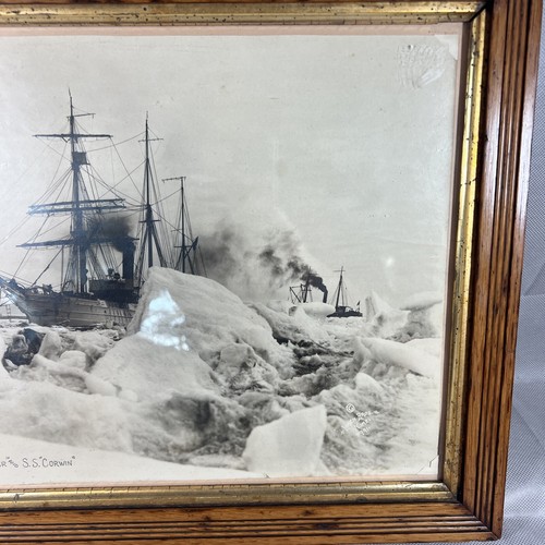 PHOTOGRAPH "USRC BEAR” And Corwin” LOMEN BROS #996 Wooden Framed - Picture 4 of 8