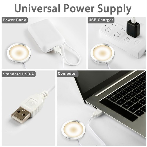 USB LED Schrankleuchtenschalter 3W Lichter Oberfläche montiert Kühl warm neutral - Bild 6 von 12