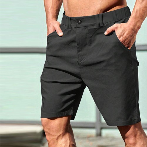 Hombres Cintura Elástica Bolsillo Pantalones Cortos Carga Parte Inferior Deportes Informales Verano - Imagen 7 de 28