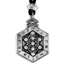 Armanen Runes Talisman Pendant Kabbalah Tree of Life Norse Jewelry Viking Asatru