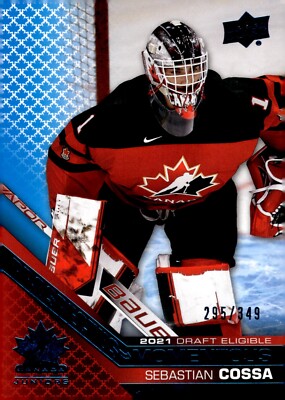 Sebastian Cossa - 2022 Team Canada Prospectus Momentous Blue /349 Card #PM-1