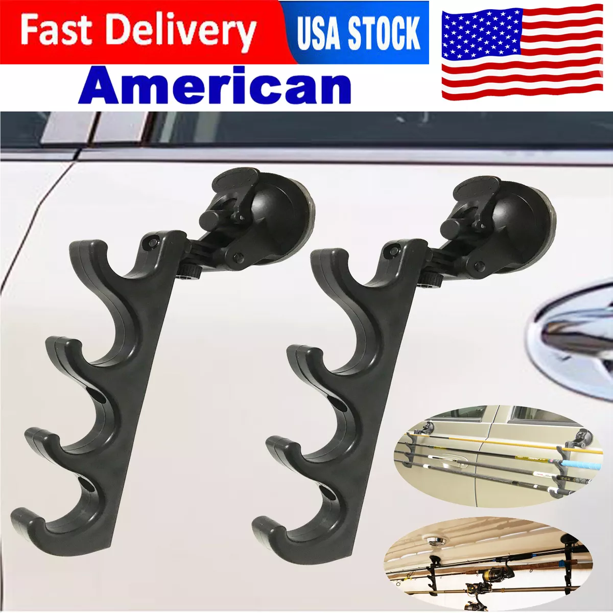 Car Rod Holder – Suction Cup Fishing Rod Holder for Car Window – SUV Pole  Rack