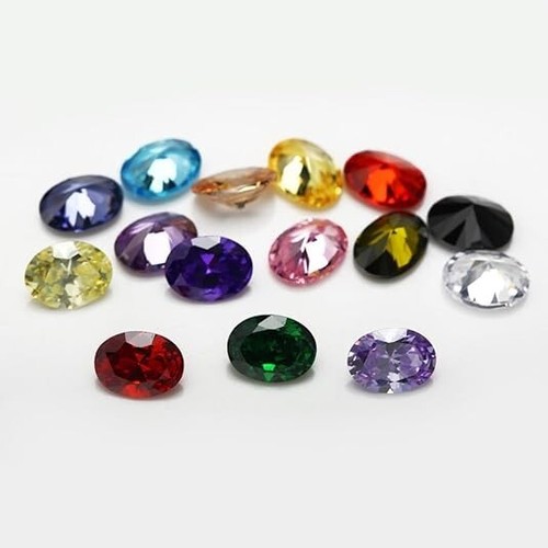 Oval Shape Cubic Zirconia Synthetic Gemstone Mix 15 Colors 5A Loose CZ Stone - Picture 4 of 7