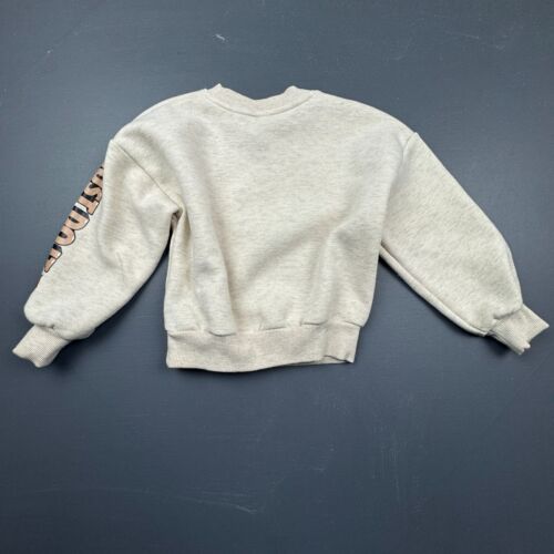 Nike Sweatshirt Kids Boys XS Tan Just Do It Graphic Crewneck Pullover Casual - Picture 8 of 9