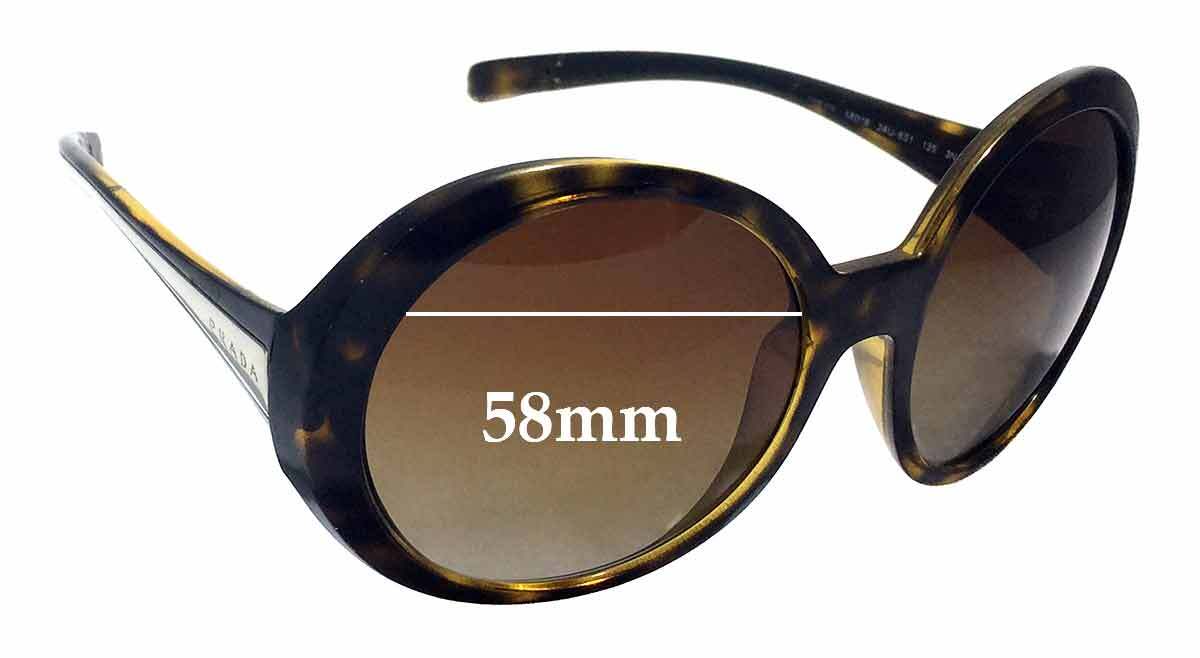 SFx Replacement Sunglass Lenses Fits Prada Spr21l - 58mm  display picture 1