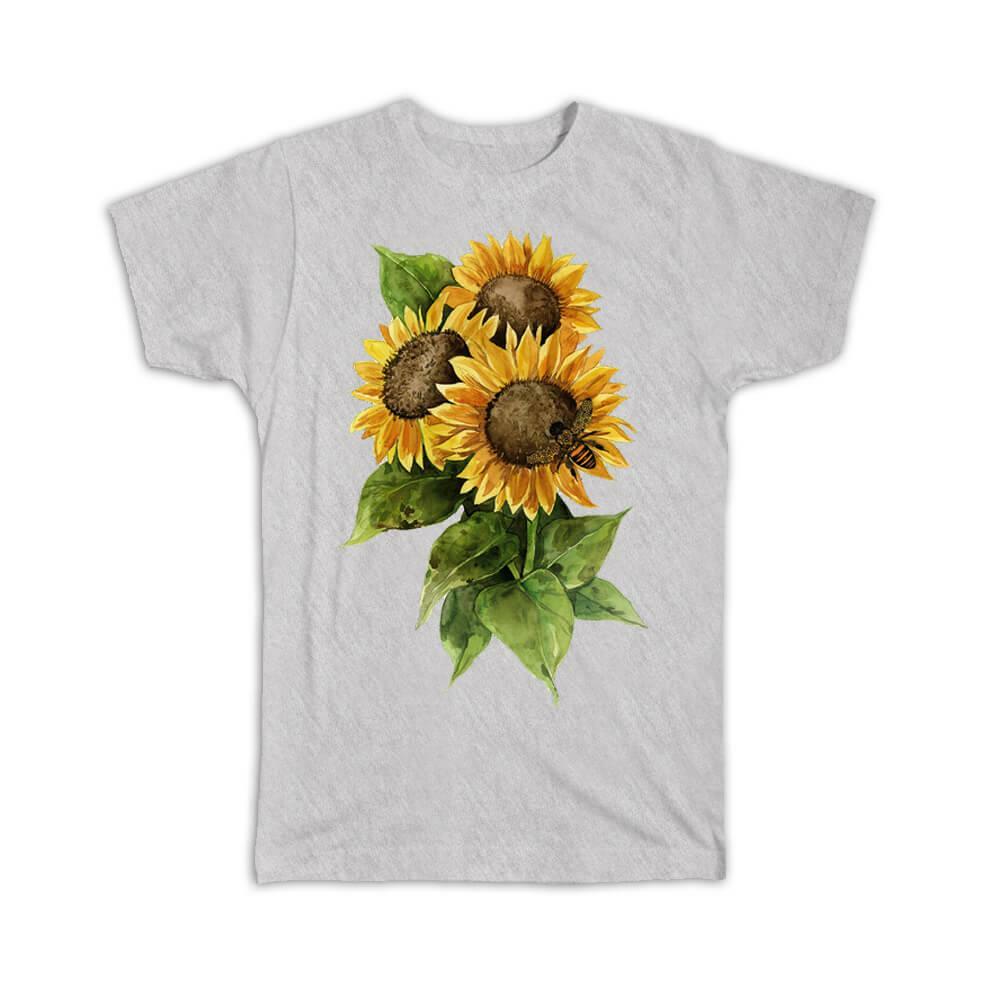 Flower Shirts Nice Sunflower With A Bee T-Shirt Flower Shirts Nice Sunflower With A Bee T-Shirt