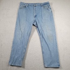 Vintage Wrangler Jeans Mens 42x30 Denim Relaxed Fit Workwear Grunge Medium Wash