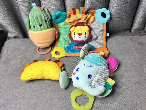 Stroller Crib Toys Infantino Elephant Nuby Lion Baby Teether Cactus Taco Crinkle
