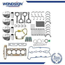 Engine Rebuild Overhaul Kit Pistons Seals Gasket Kit For 06-17 Chevy GMC 2.4L