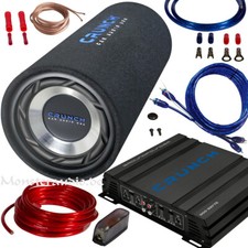 Crunch 25cm 500 Watt Bassrolle 2-Kanal-Verstärker Auto Hifi Komplett Set Anlage