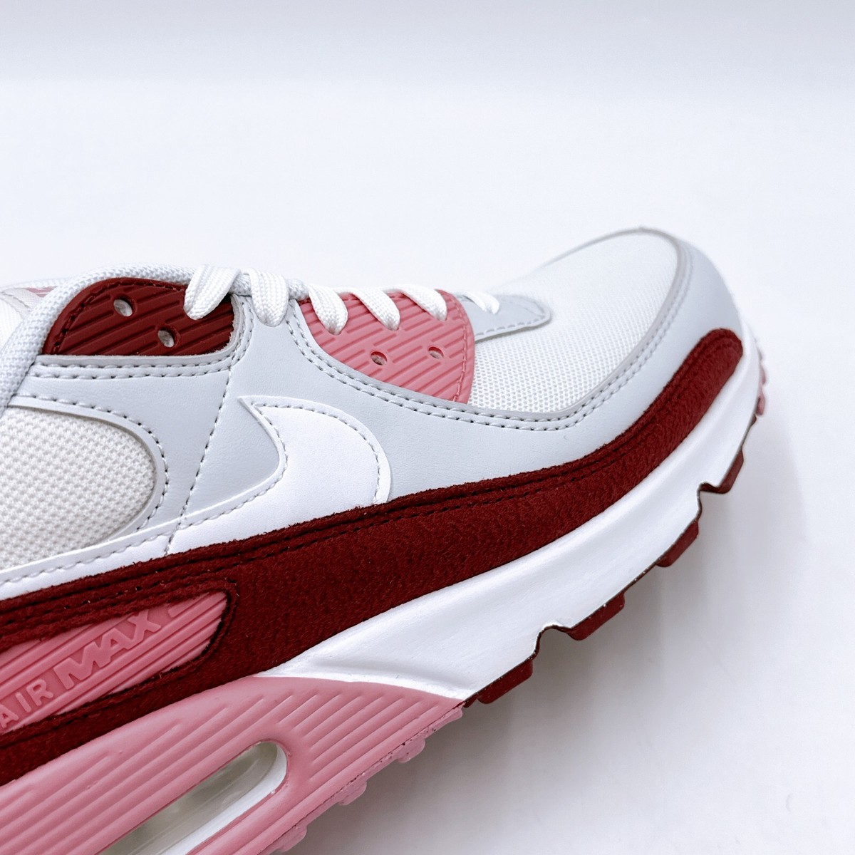 Nike Air Max 90 SE HM9451-600 Dark Team Red Platinum Tint Women's