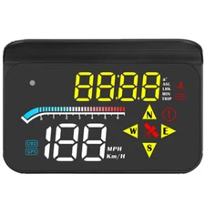 OBD2 Car Head Up Display Speedometer Time Smart Display Water Temp Alarm GPS HUD