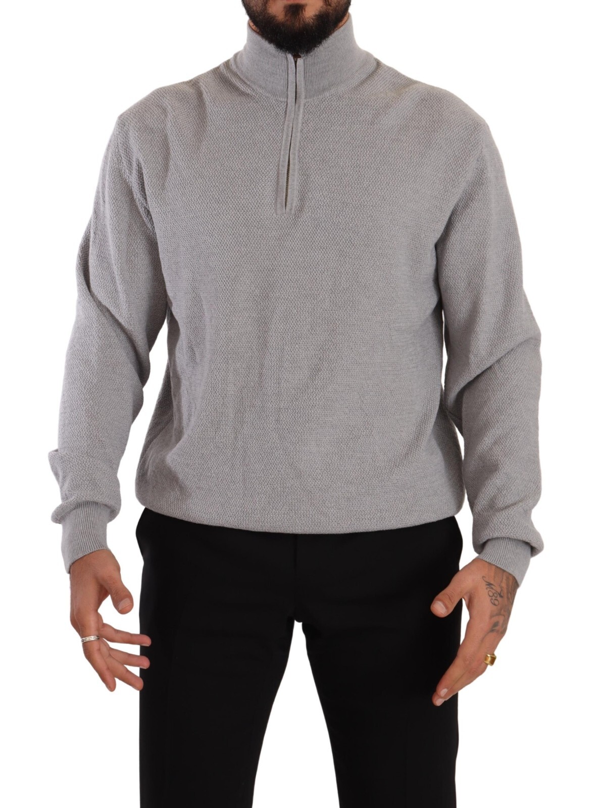 Свитер DRUMOHR, серый шерстяной вязаный пуловер с круглым вырезом и длинными рукавами, s. XL, 500 долларов США