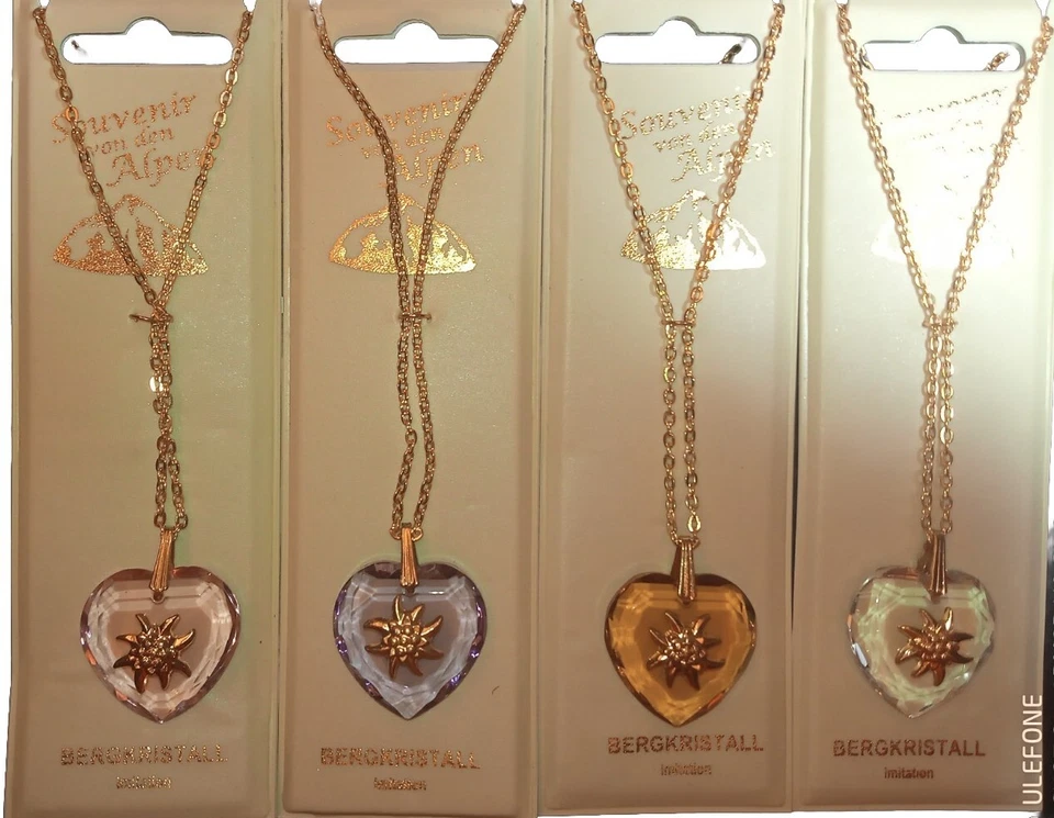 COLLANA CON CIONDOLO A CUORE IM. CRISTALLO DI ROCCA STELLA ALPINA TRASPARENTE - Immagine 4 di 4