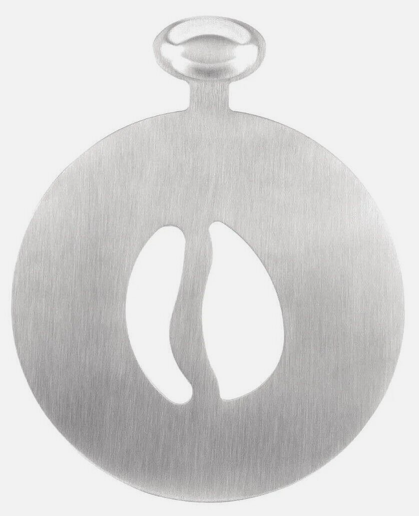 Coffee Bean Stencil Barista Latte Duster Stainless Steel