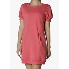 Ultra Flirt Junior Women XL Tea Rose Puff Sleeve Crewneck Jersey Dress NWT BD89