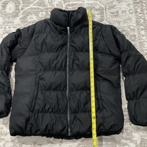 Eddie Bauer Puffer Jacket Women's XL Premium Goose Down Black Fleece Lined - Picture 2 of 15