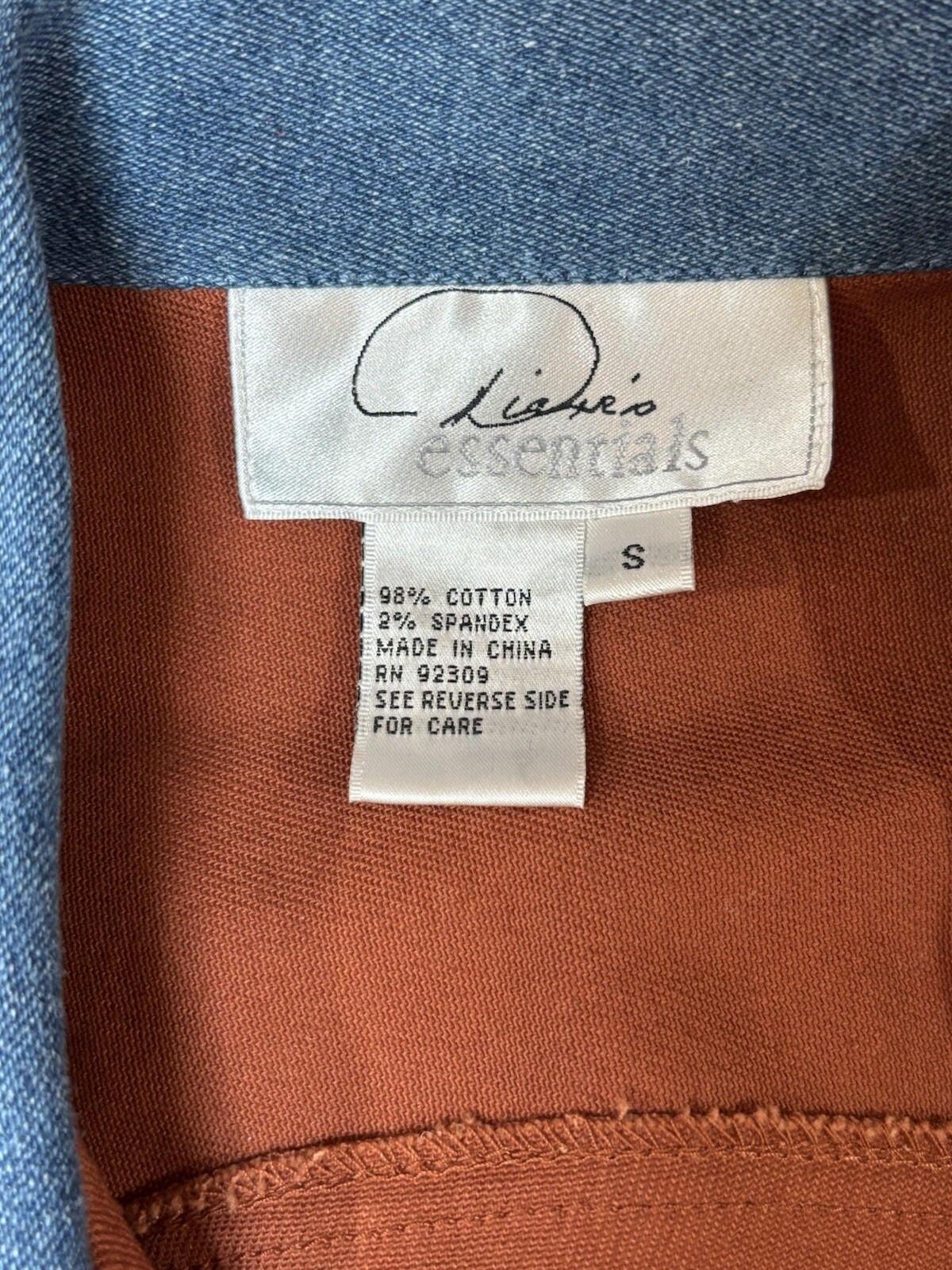 DIANE’S ESSENTIALS Denim Patchwork Jacket Blue Bu… - image 4