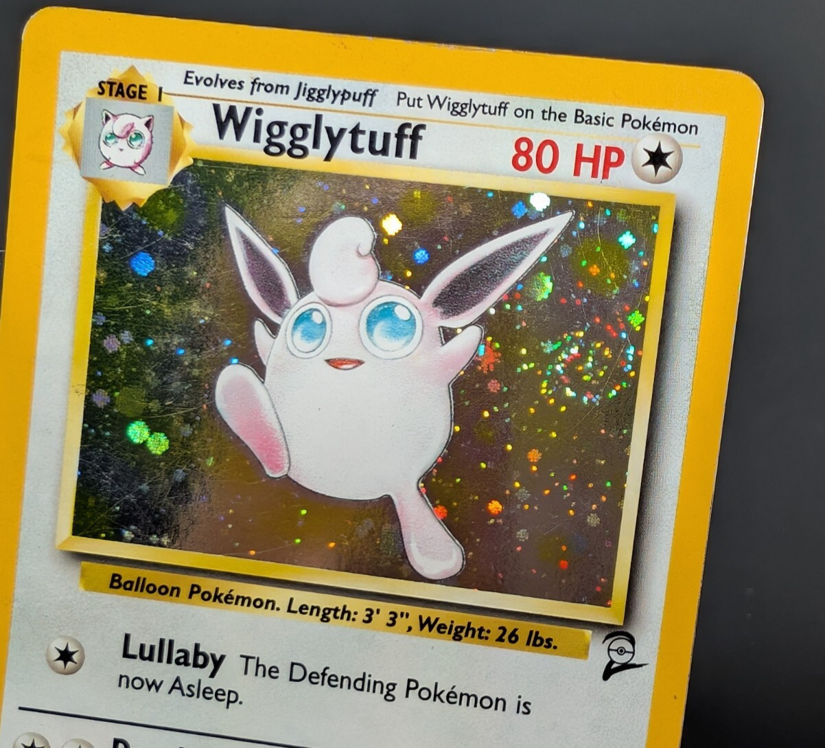 Nice SWIRL! 💫 Wigglytuff 1999-2000 #19 Pokemon Base Set 2 Rare WOTC 19/130