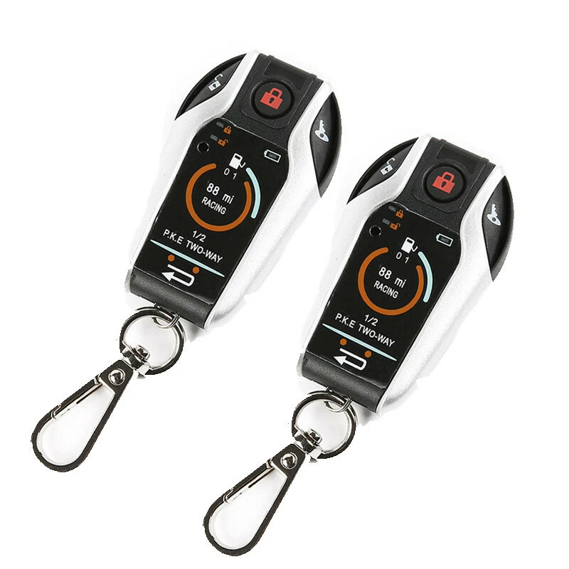 Sistema de alarma antirrobo de 2 vías para motocicleta arranque remoto del motor detección alarma antirrobo Foto 3 de 4